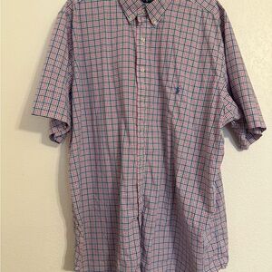 Ralph Lauren Blue and Red Casual Button‎ Down Shirt